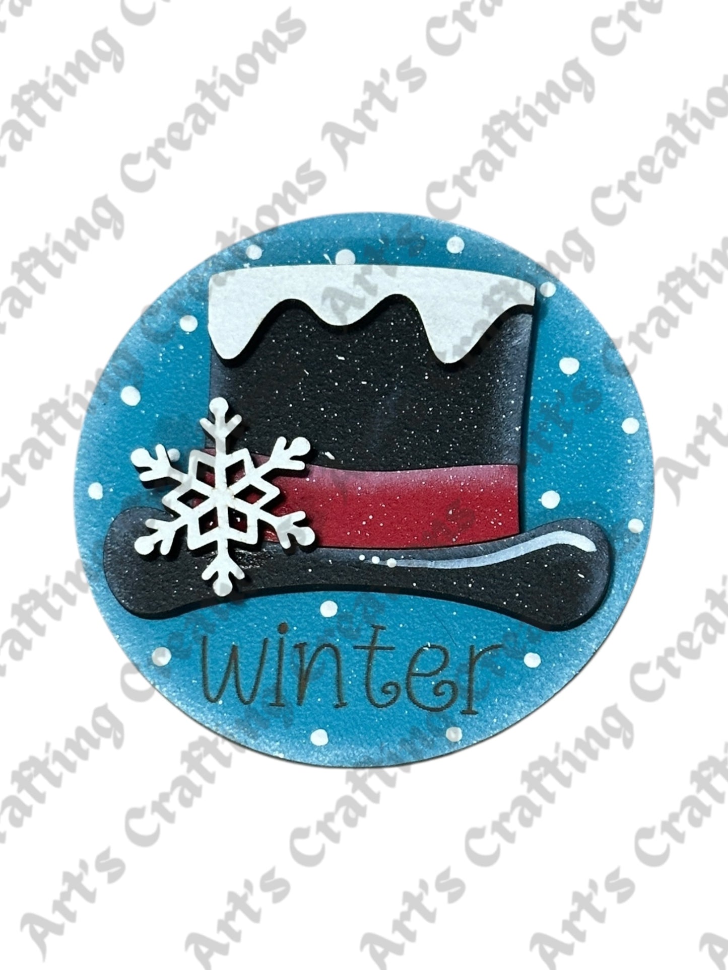 3" Round Insert Snowman Hat