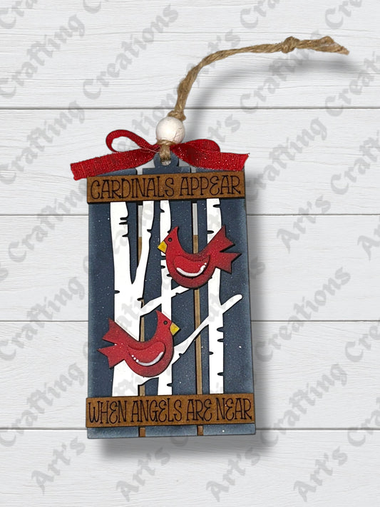 Cardinals appear when angels are near Pallet Gift Card Holder Ornament