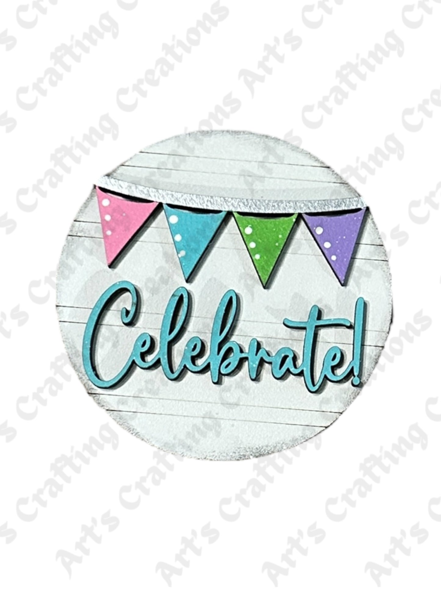 3" Round Insert Celebrate