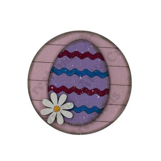 3" Round Insert - Easter Egg - April