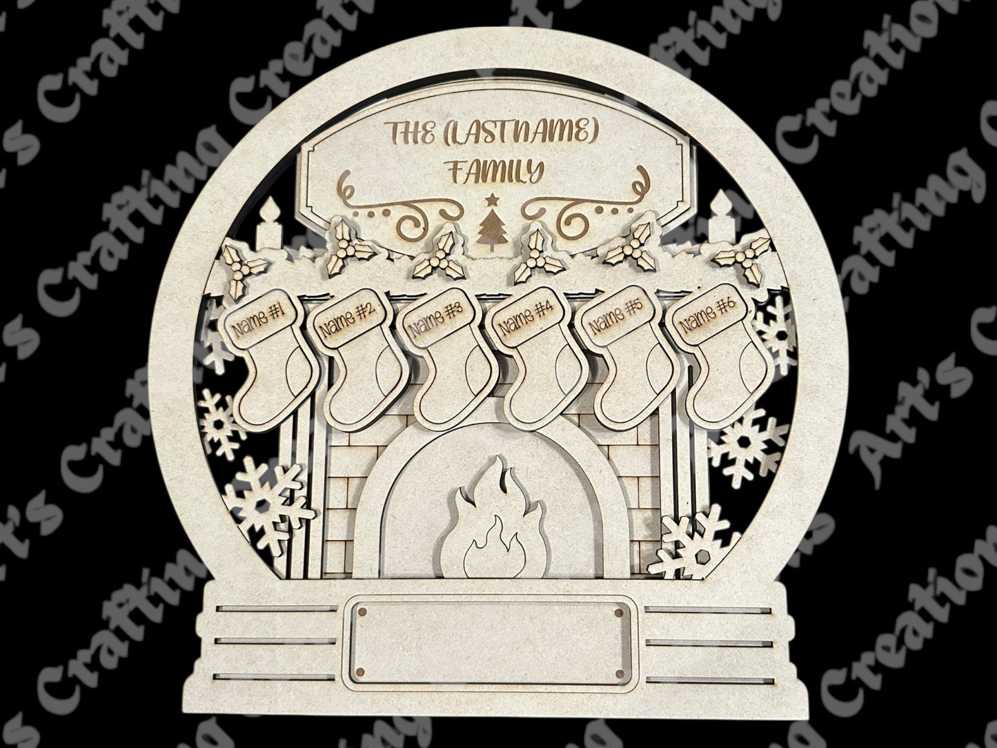 Christmas Fireplace Hanging Sign