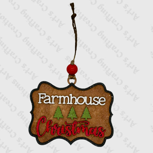 Farmhouse Christmas Ornament