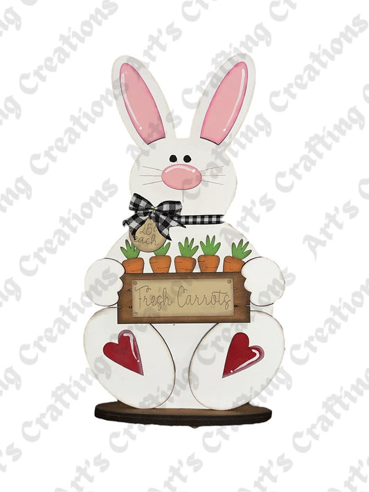 Fresh Carrots Standing Bunny Shelf Sitter