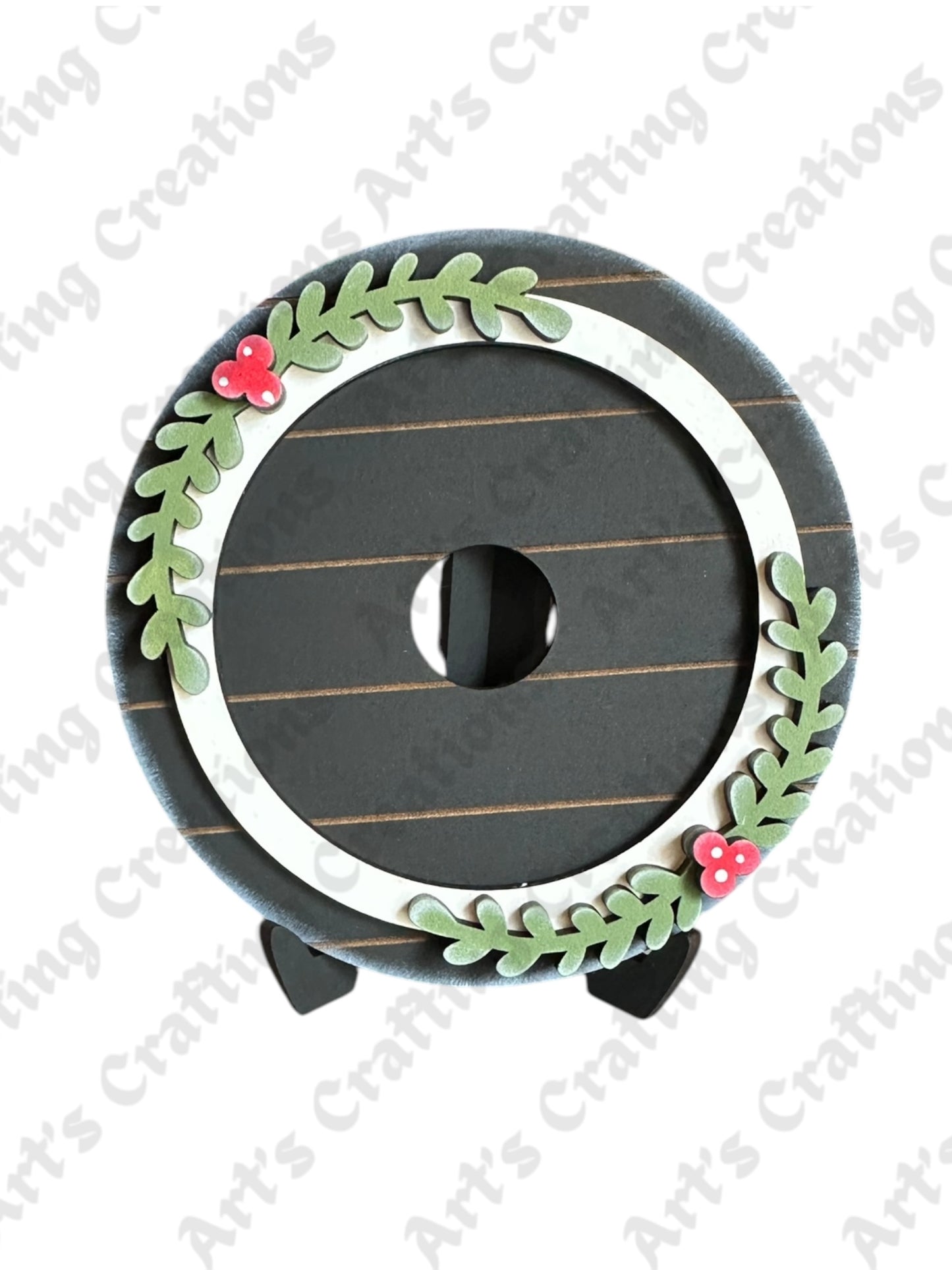 3” Round Decorative Shiplap Stand