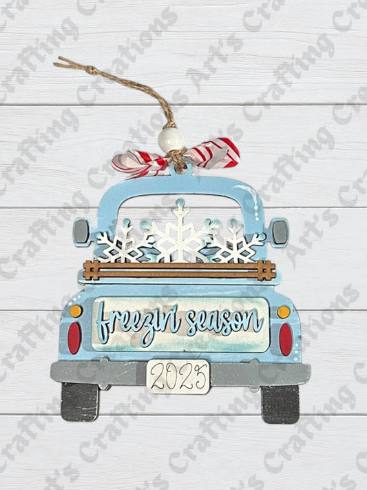 Freezin Season Truck Gift Card Holder Ornament