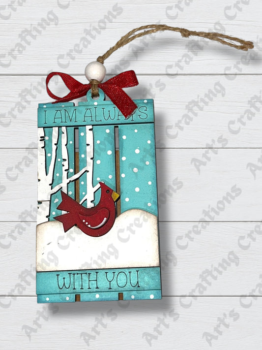 I am Always with you Pallet Gift Card Holder Ornament