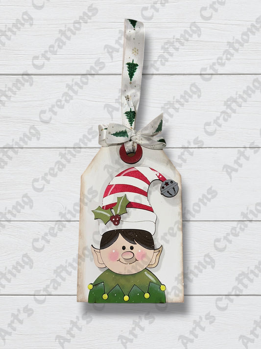 Boy Elf Gift Card Holder Ornament