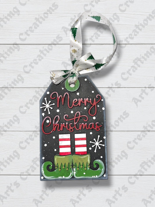 Merry Christmas Tag Gift Card Holder Ornament