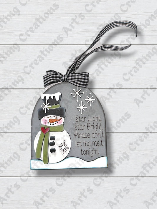 Snowman Arched Gift Card Holder Ornament