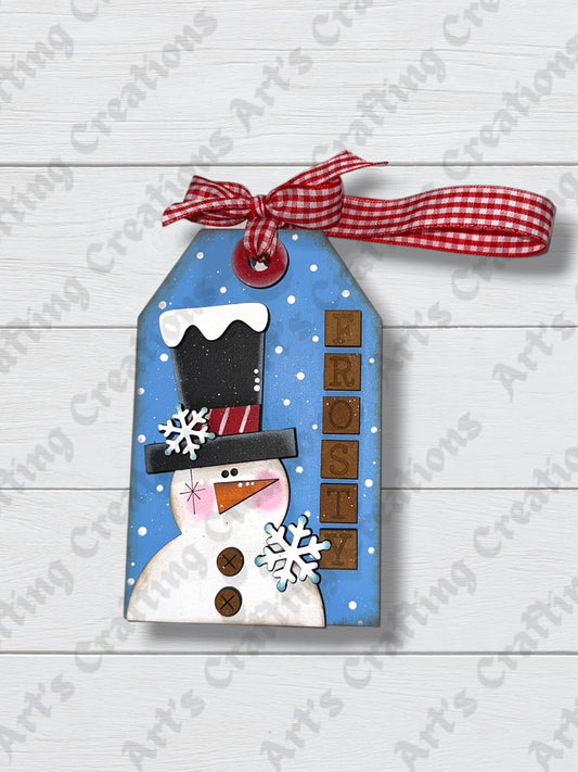 Frosty Tag Gift Card Holder Ornament