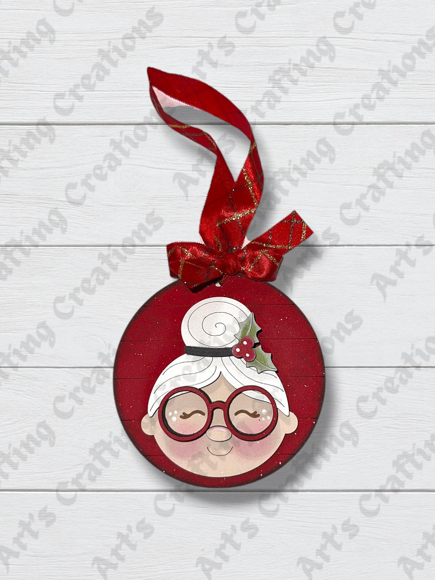 Mrs. Claus Round Ornament