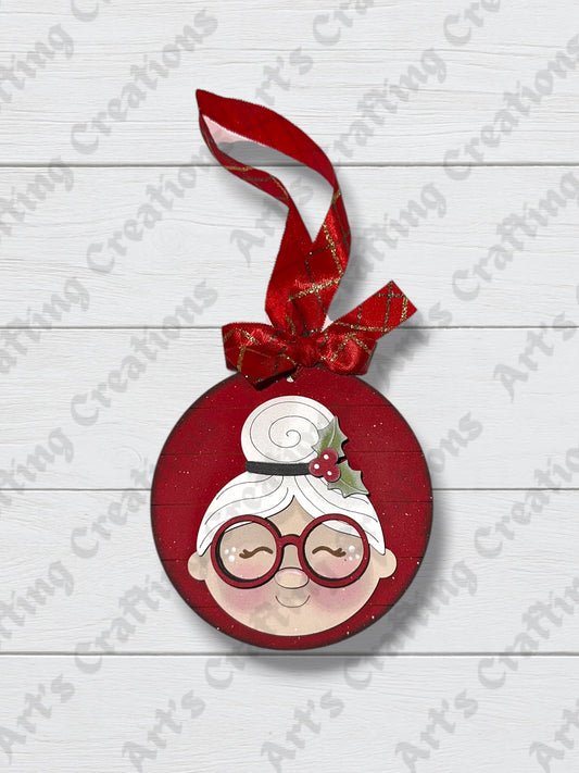 Mrs. Claus Round Ornament