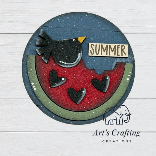3" Round Insert - Watermelon Summer - June