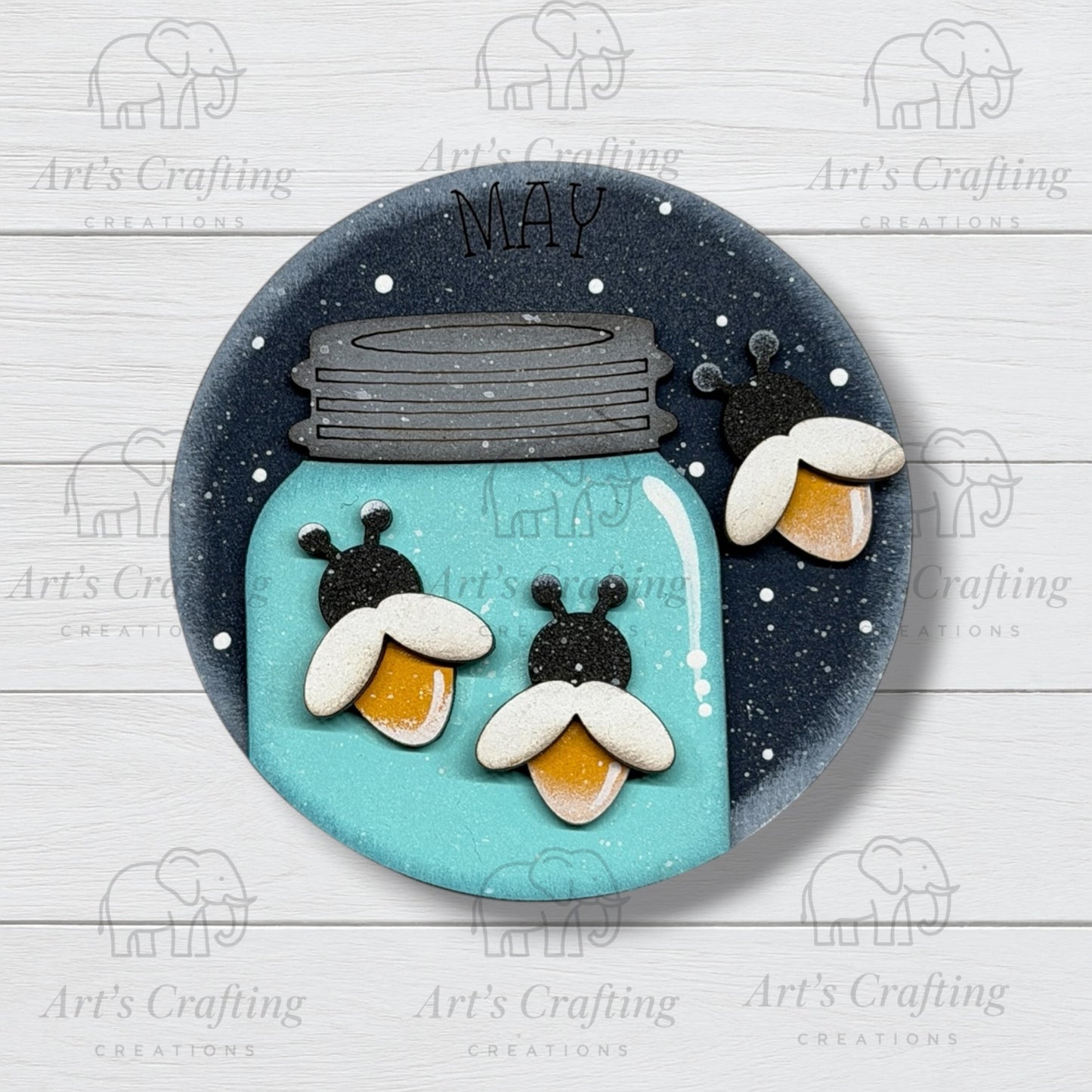 3" Round Insert - Fireflies - May