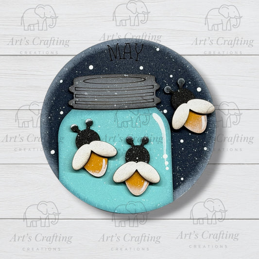 3" Round Insert - Fireflies - May