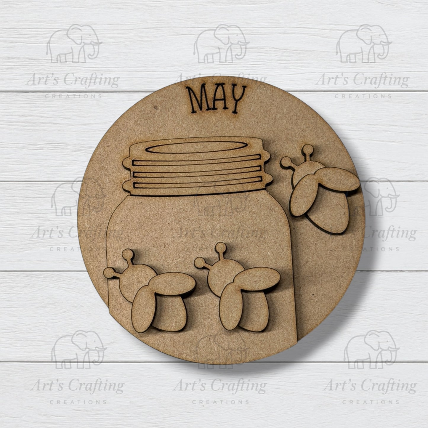 3" Round Insert - Fireflies - May
