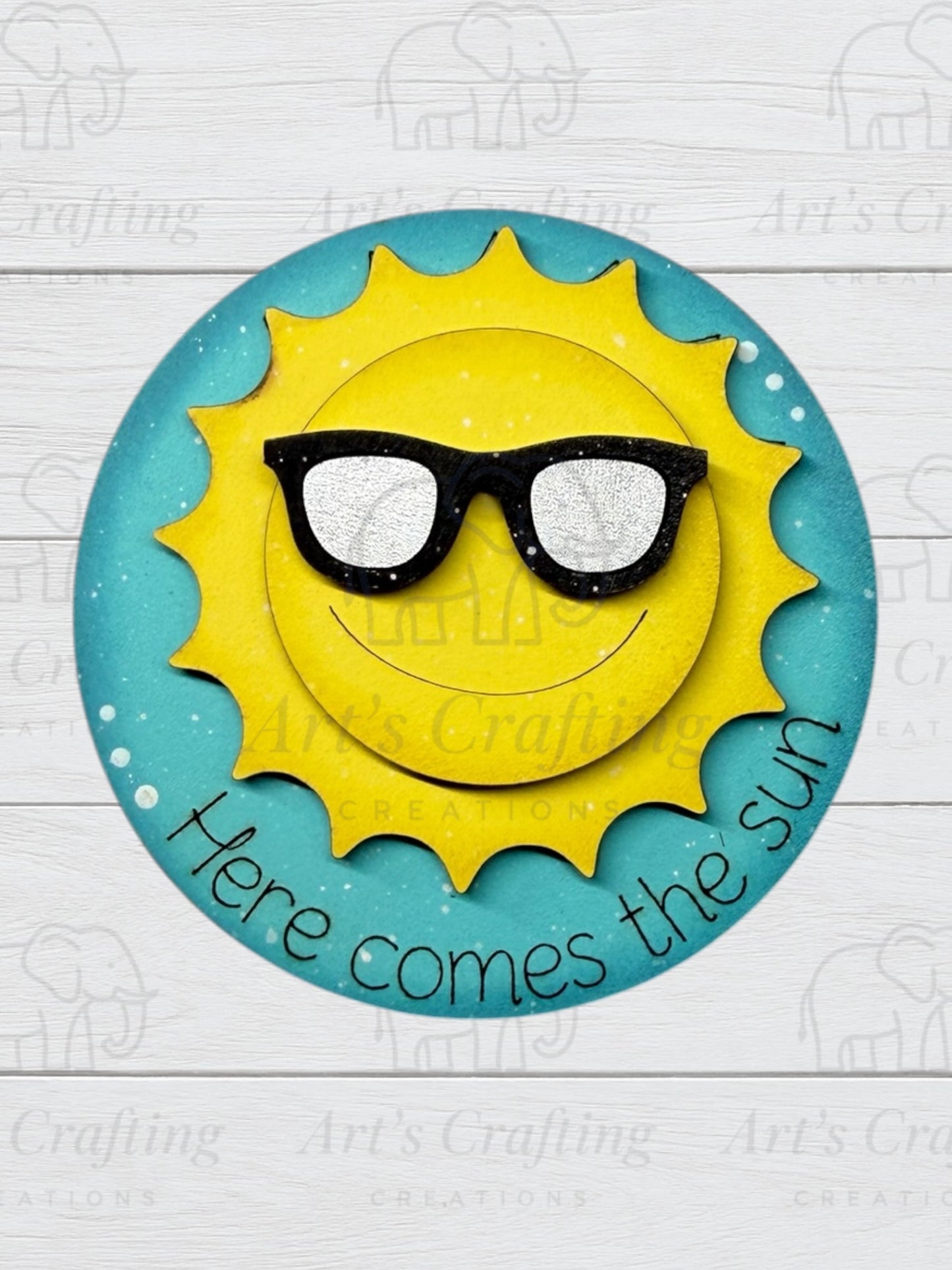 3" Round Insert - Here comes the sun  - July