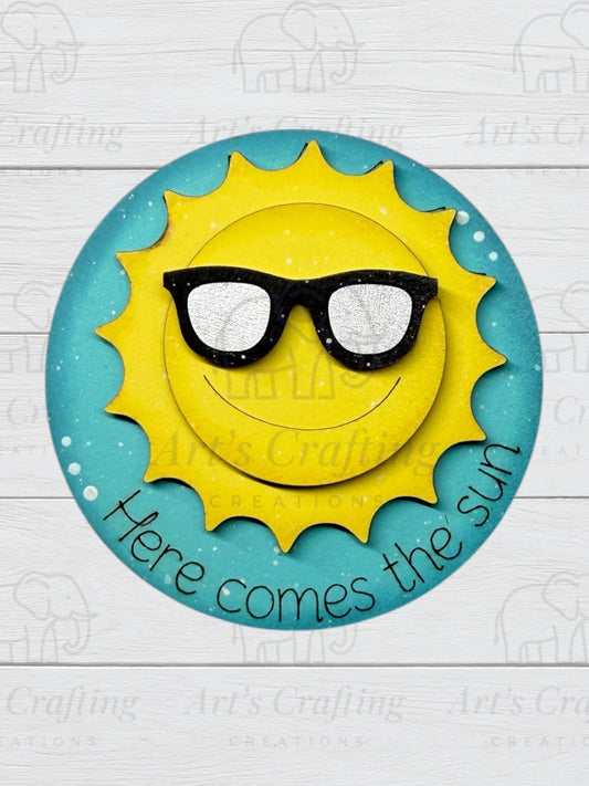 3" Round Insert - Here comes the sun  - July