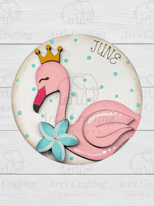 3" Round Insert - Flamingo - June