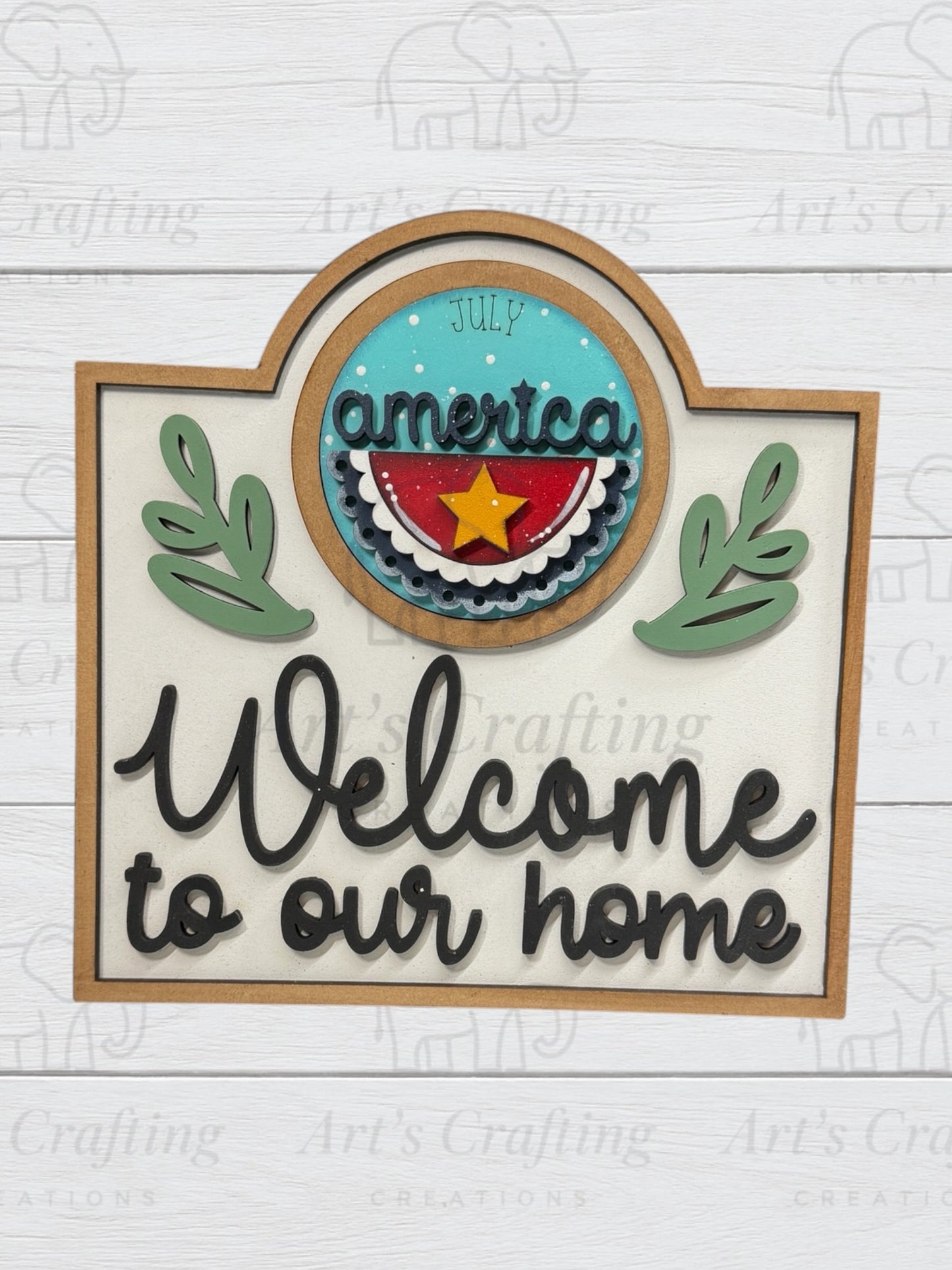 3" Round Insert - July America  - July