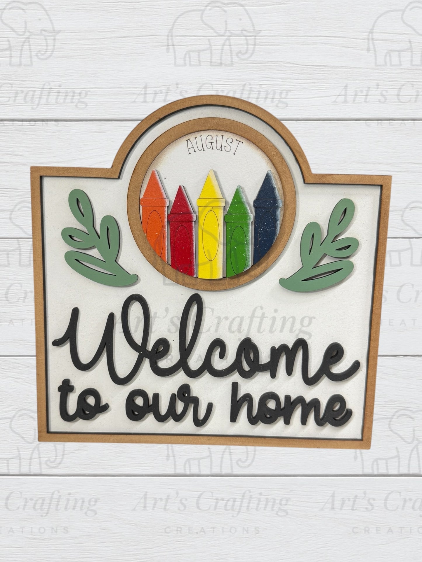 3" Round Insert - Crayons  - August