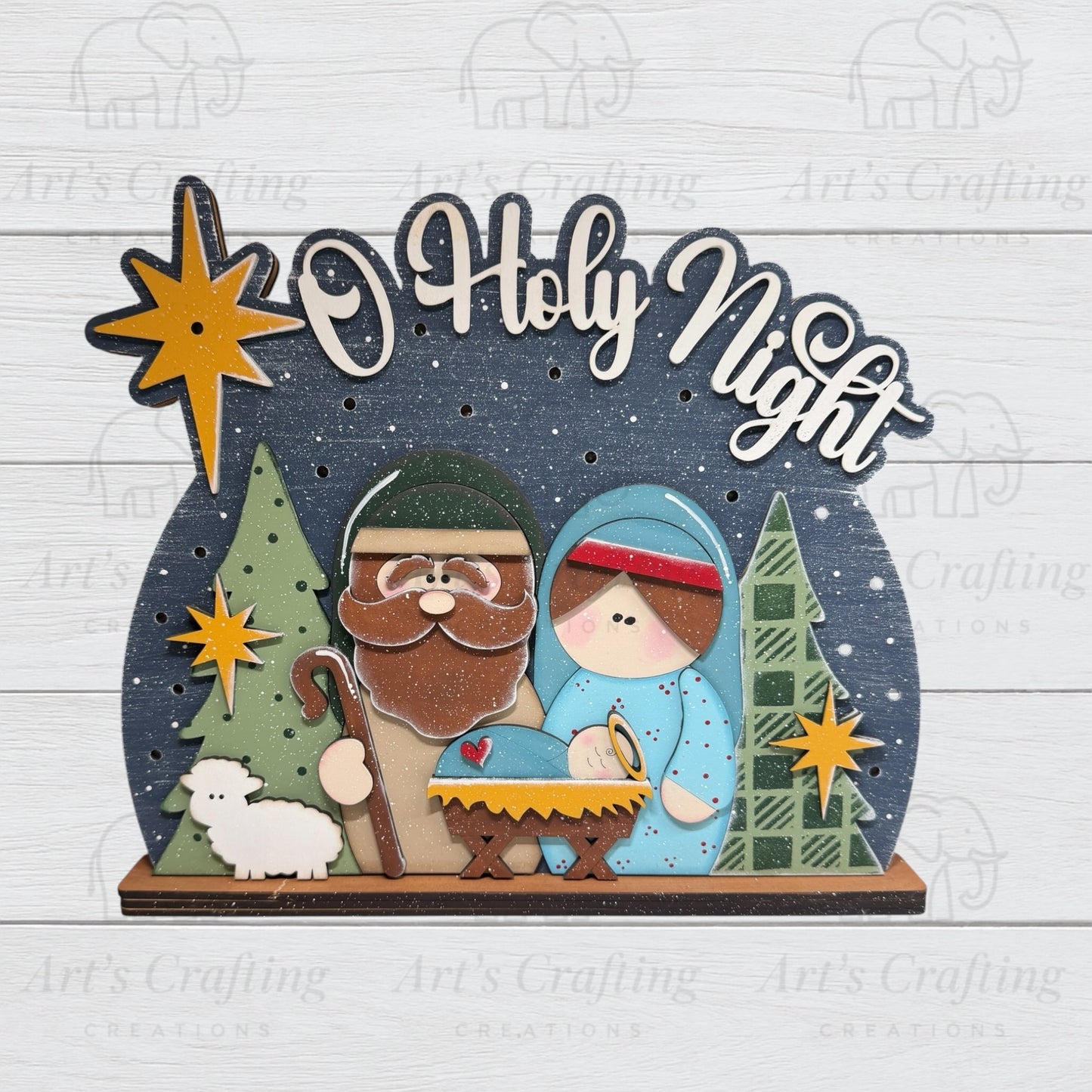 Lighted Nativity O Holy Night