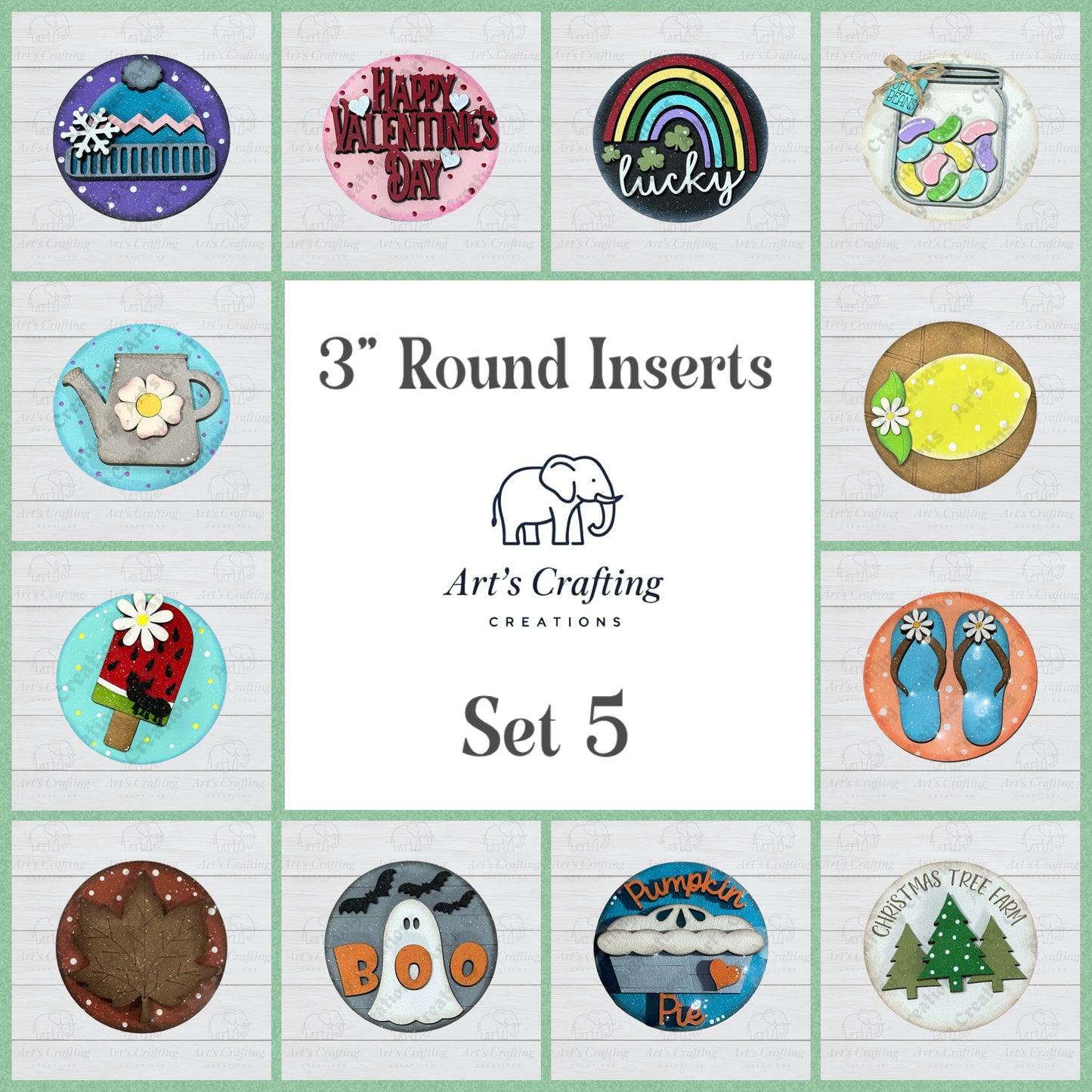 3" Round Insert - Full Sets of 12