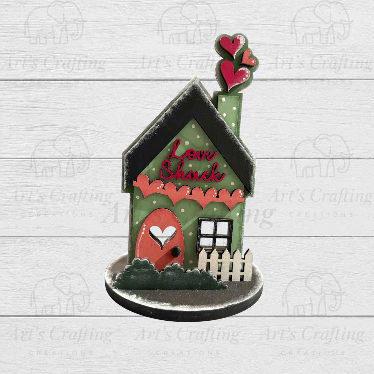 Pedestal Interchangeable Insert - Love Shack