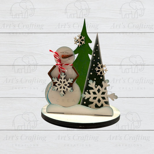 Pedestal Interchangeable Insert - Snowman