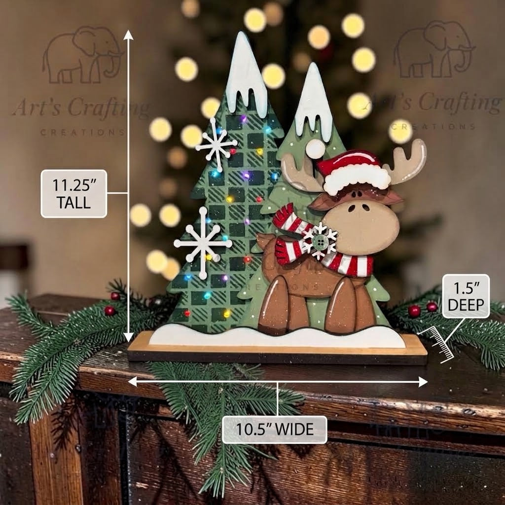 Chrismoose lighted shelf sitter