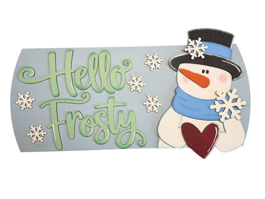 Hello Frosty - 18" Round Interchangeable Insert