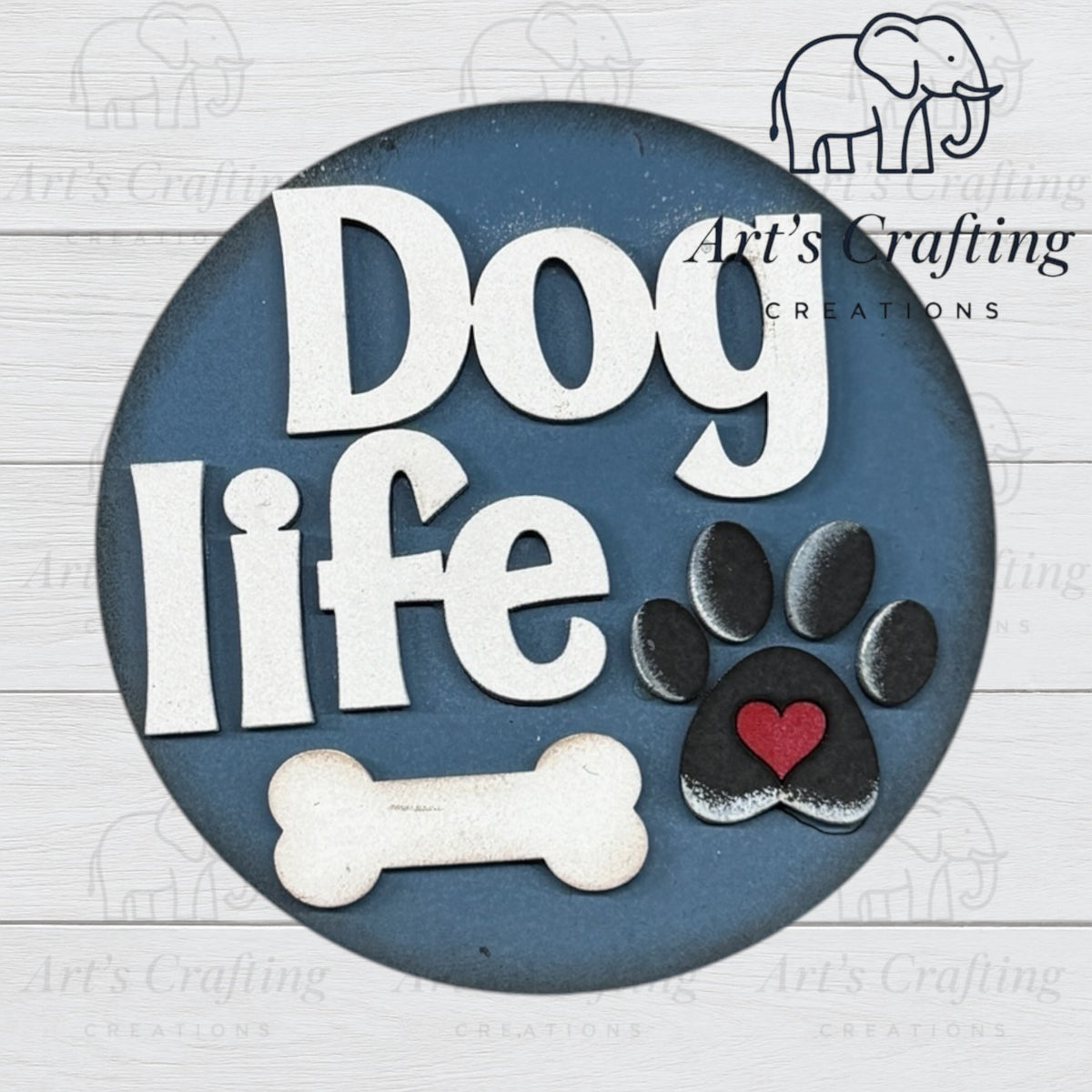 3" Round Insert - Dog Life - Dog