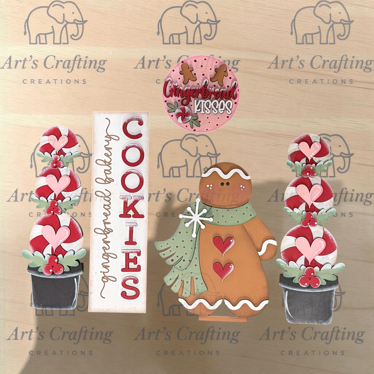 Gingerbread kisses - Interchangeable Porch Add-on