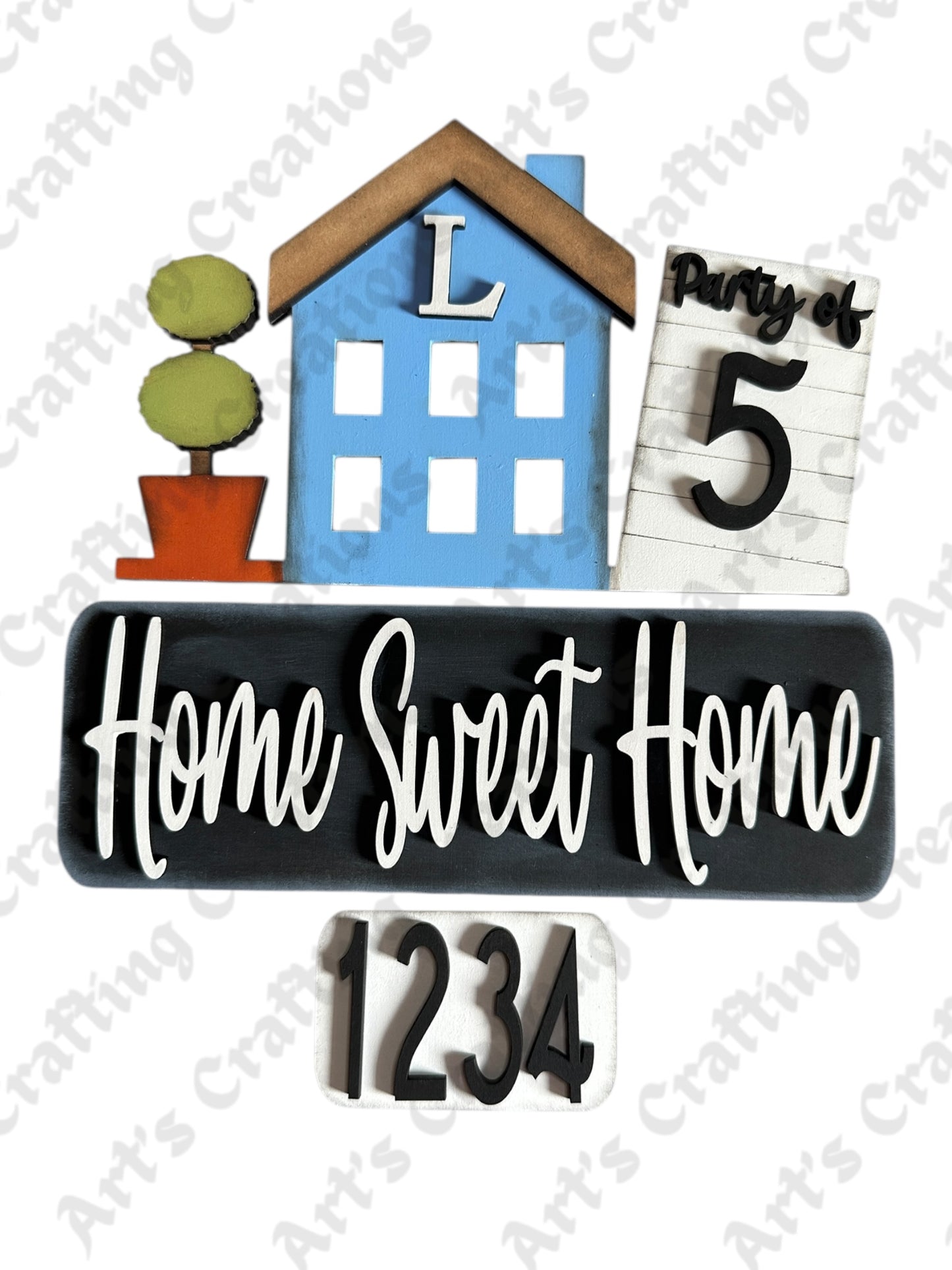 12" Interchangeable Insert - Party of () Home Sweet Home