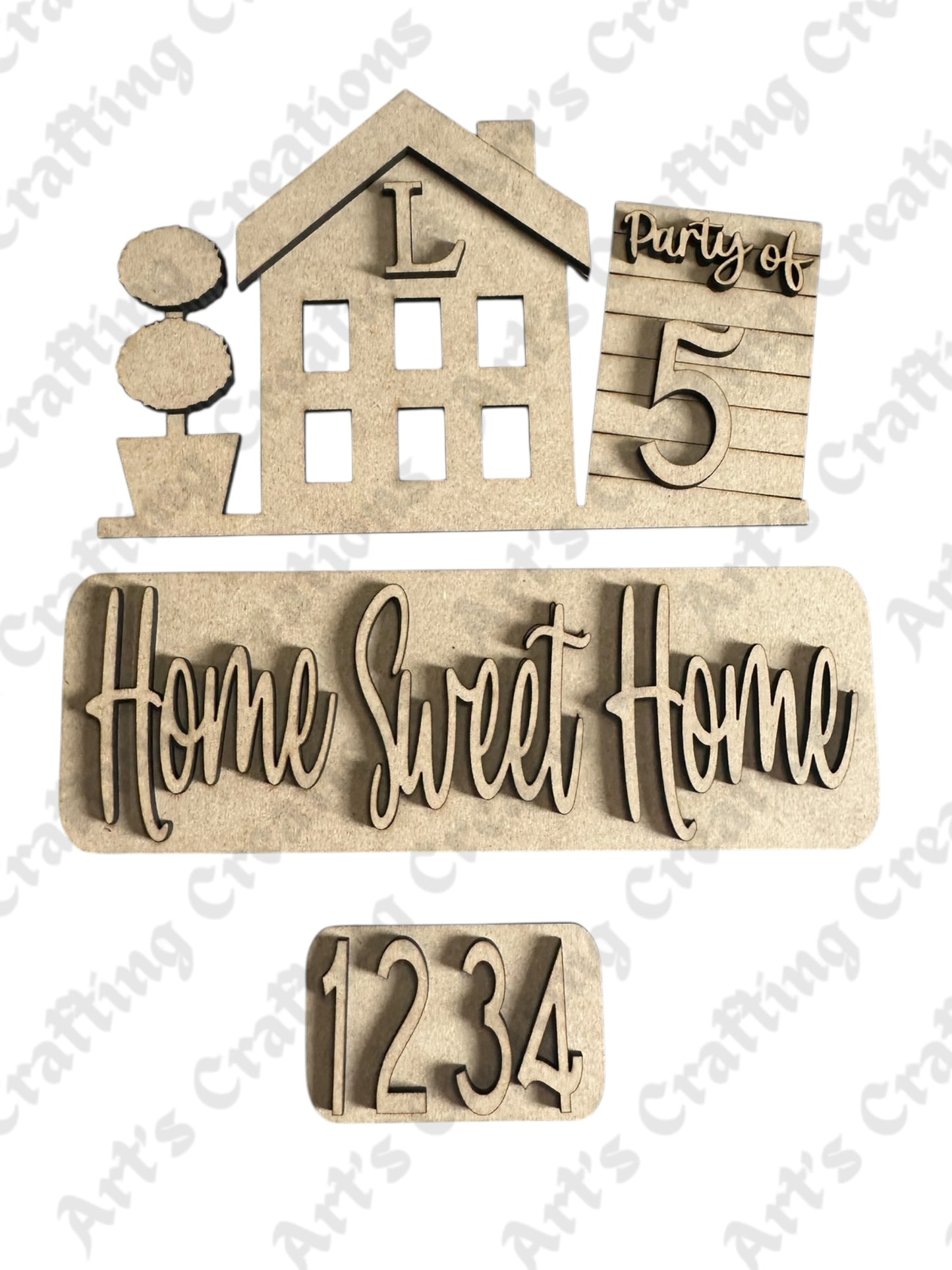 12" Interchangeable Insert - Party of () Home Sweet Home
