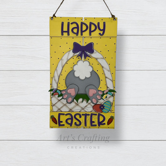 Happy Easter Bunny Butt Hanging Sign
