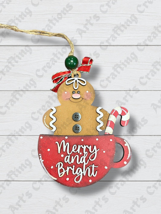 Gingerbread Merry & Bright Ornament