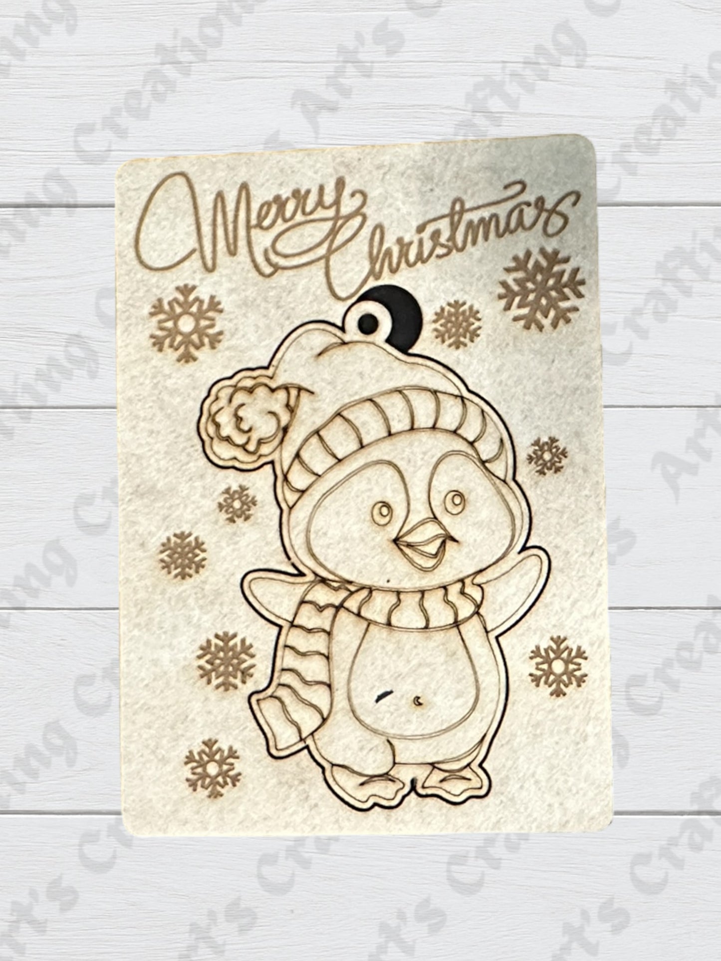 Penguin Greeting Card Ornament