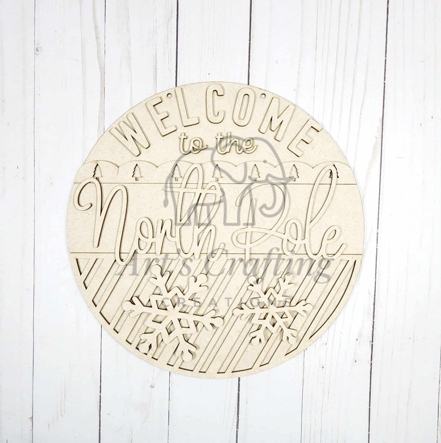 Welcome to the North Pole Hanging Sign