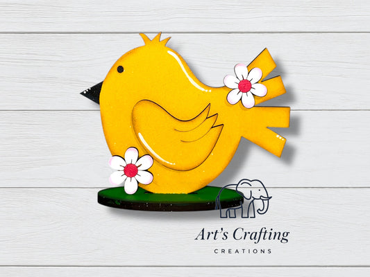Bird with flowers - Shelf Sitter