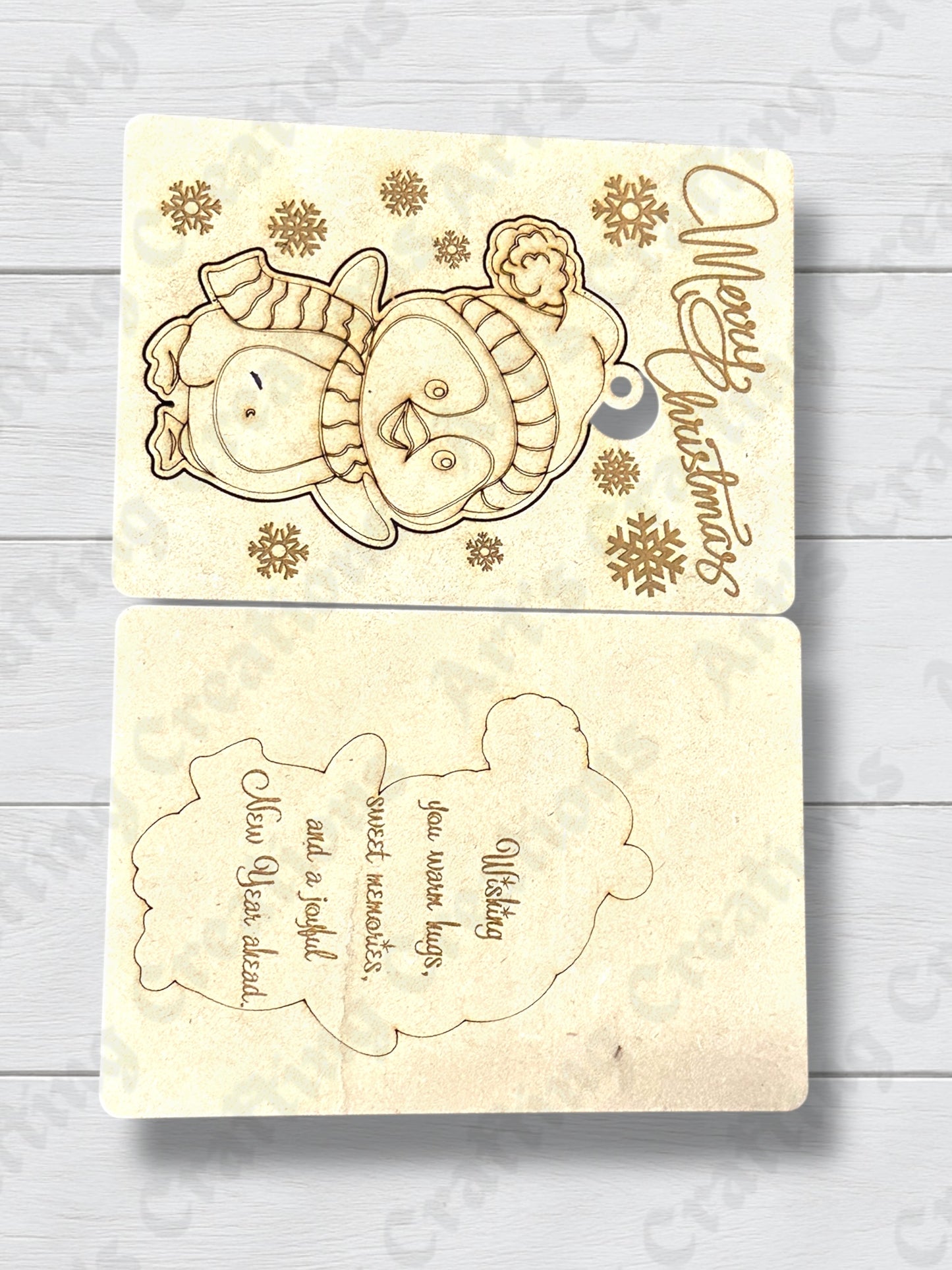 Penguin Greeting Card Ornament