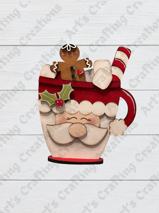 Santa Cocoa Mug Shelf Sitter