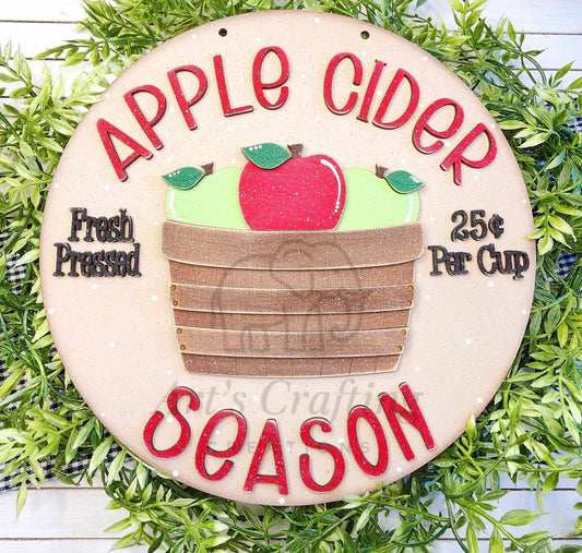 Apple Cider Season Hanging Sign