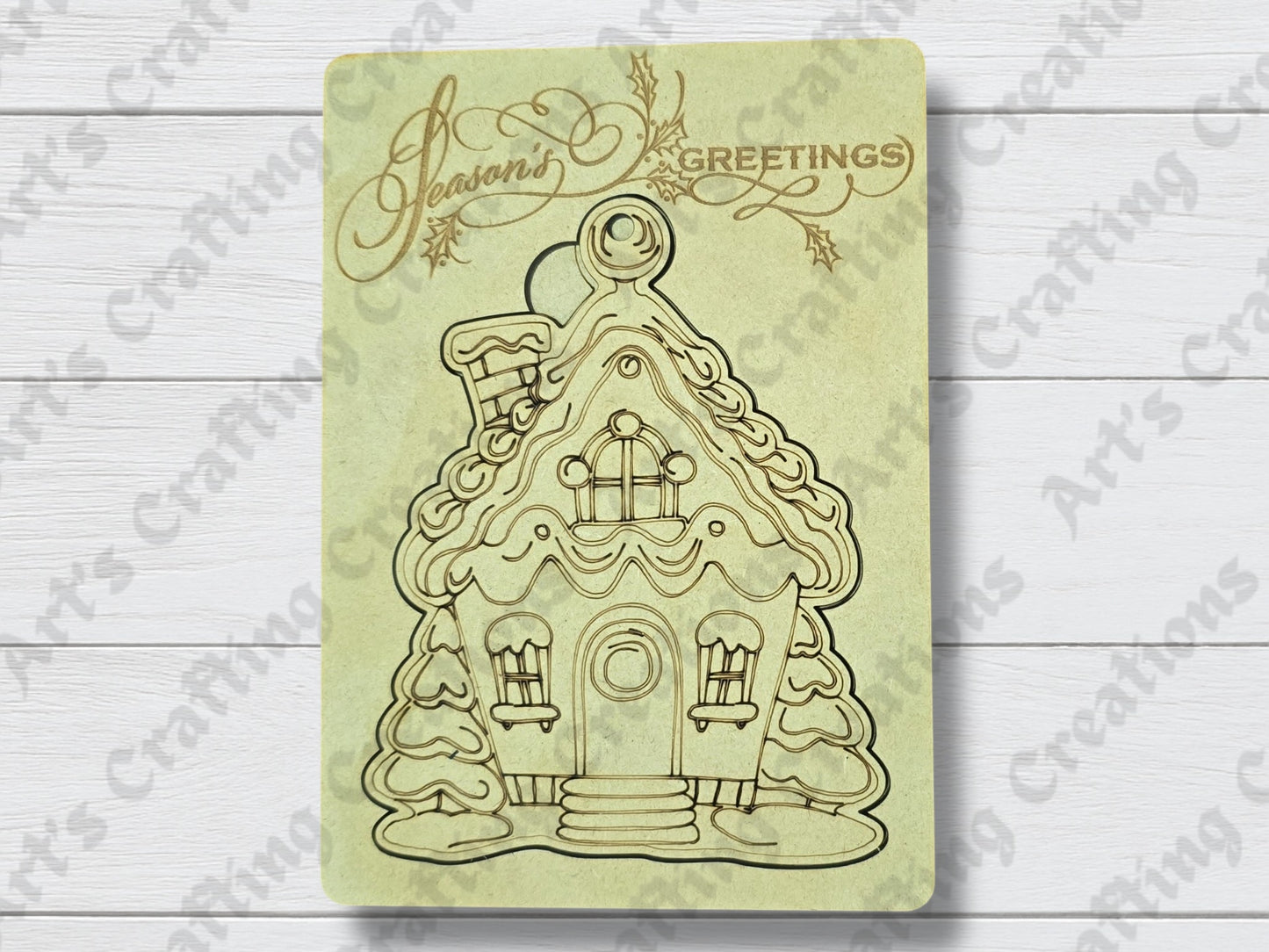 Gingerbread House Greeting Card Ornament
