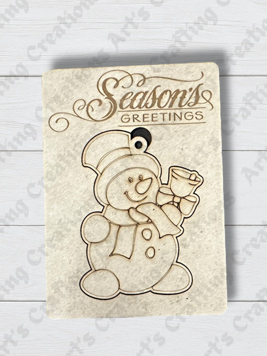 Snowman Greeting Card Ornament