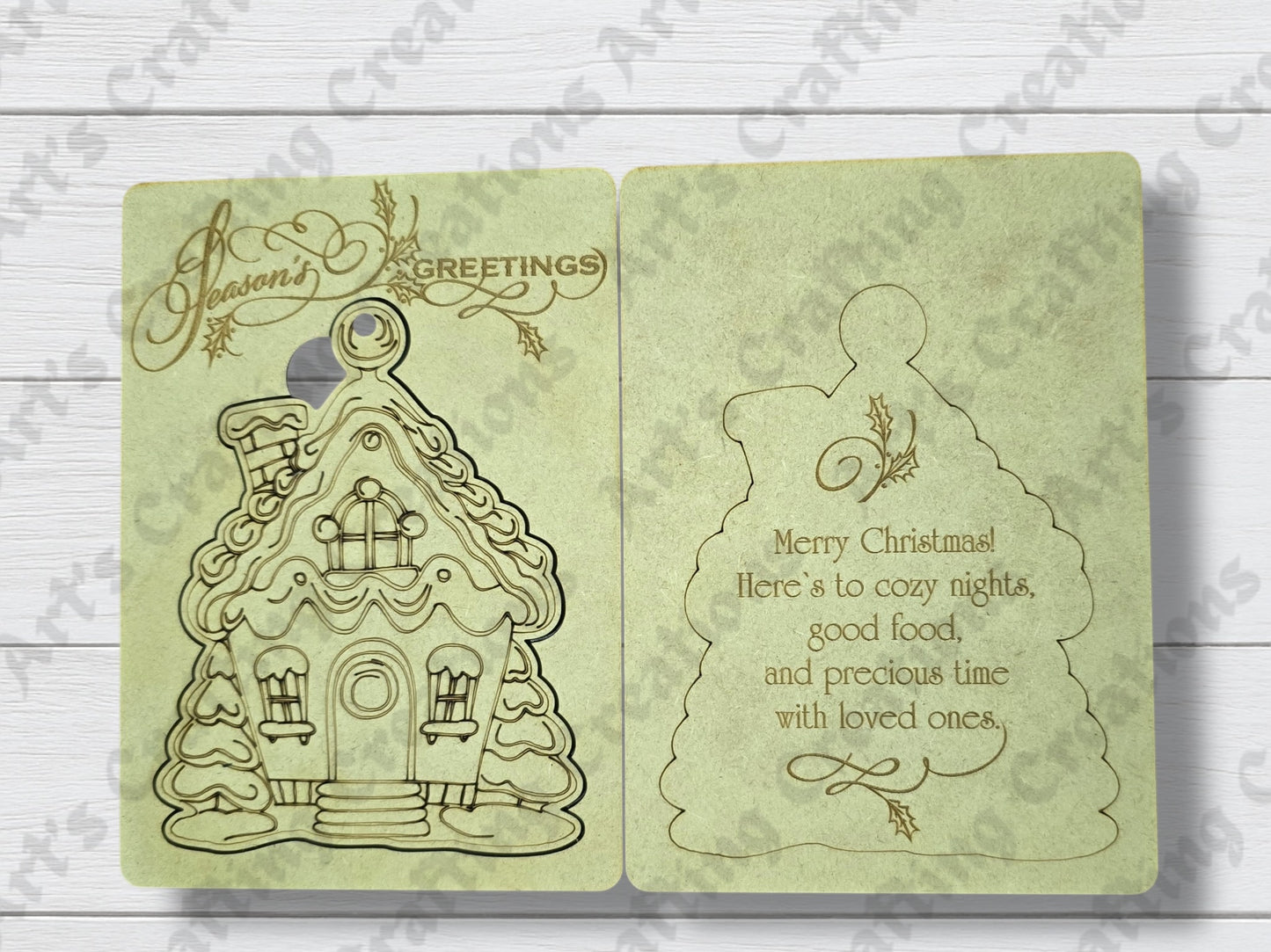 Gingerbread House Greeting Card Ornament
