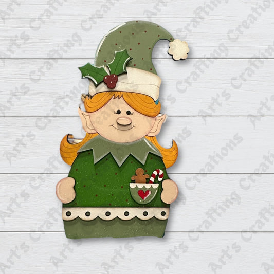 Girl Christmas Elf Shelf Sitter