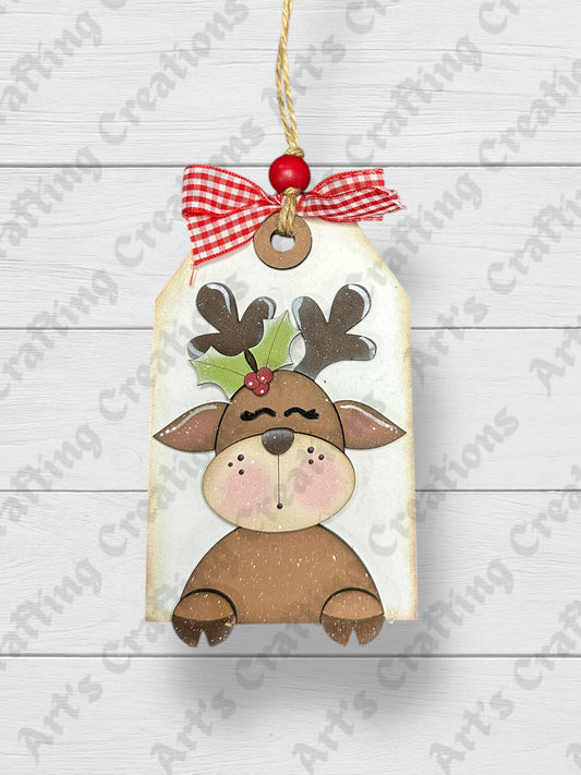 Reindeer Tag Gift Card Holder Ornament