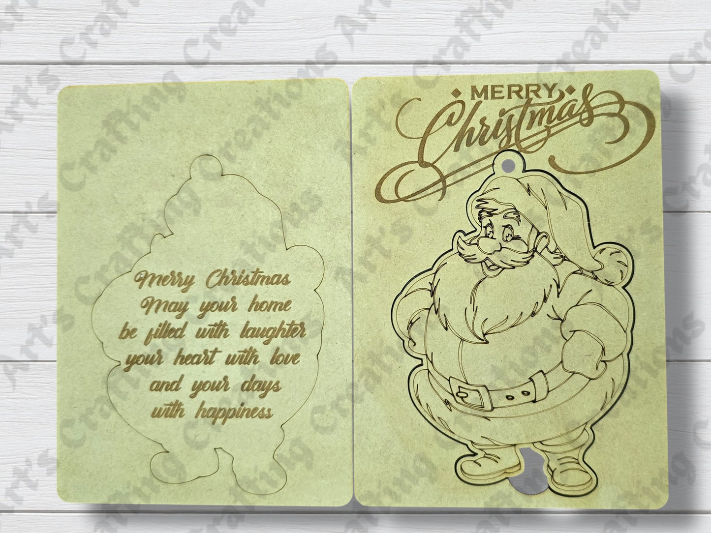 Santa Claus Greeting Card Ornament