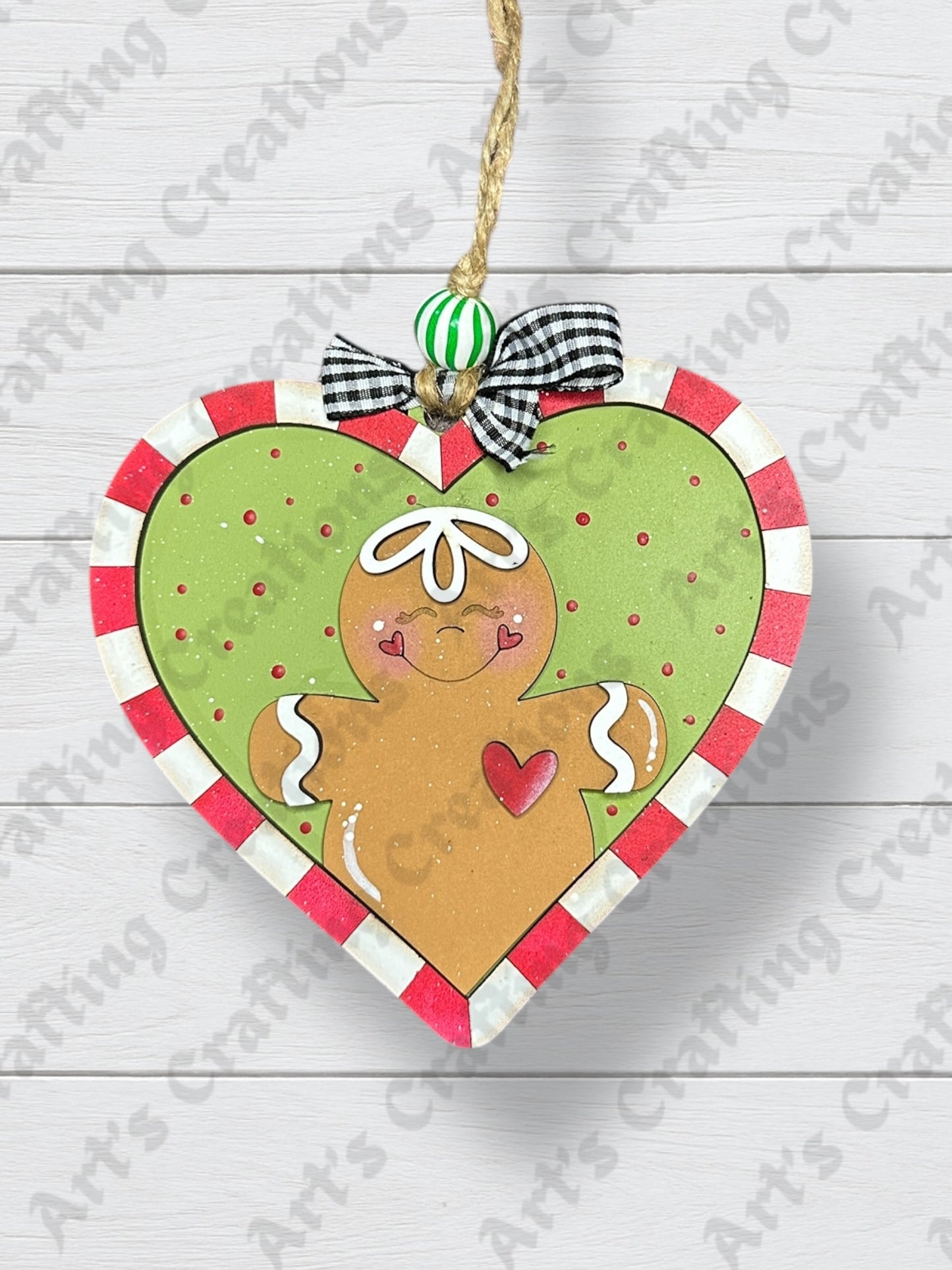 Gingerbread Heart Ornament